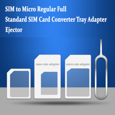 SIM Card Converter Tray Adapter with Ejector Pin