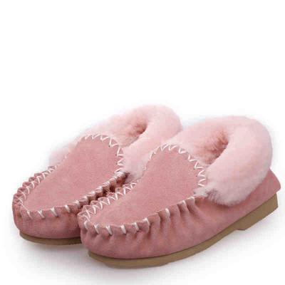 Pink Kangroo® Sheepskin Moccasin Slippers