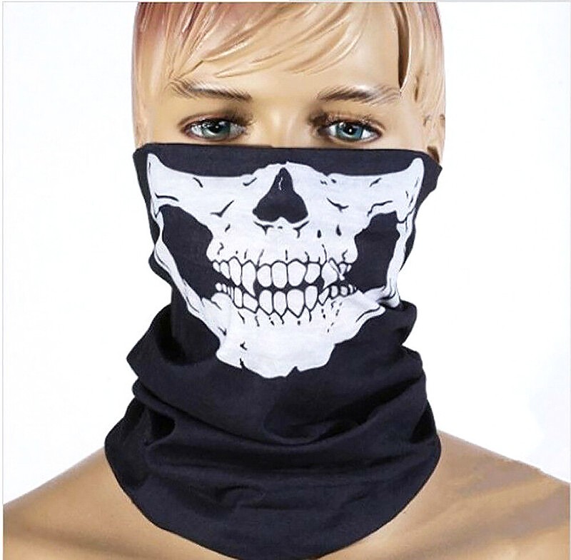 Skull Print Multi-Functional Scarf Mask